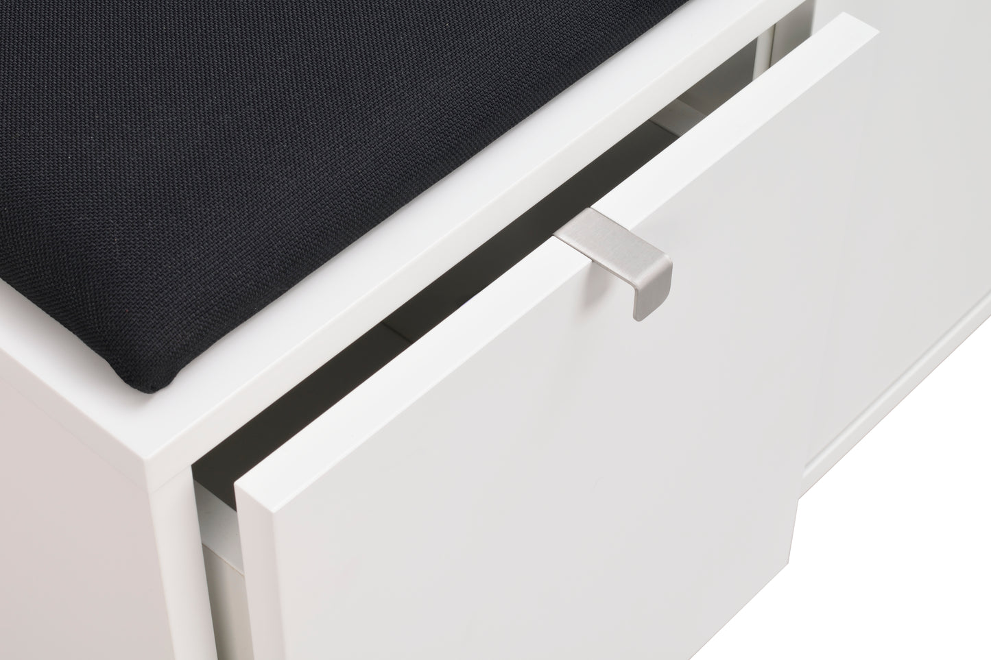 Schuhbank mit Sitzpolster Confetti, Weiß