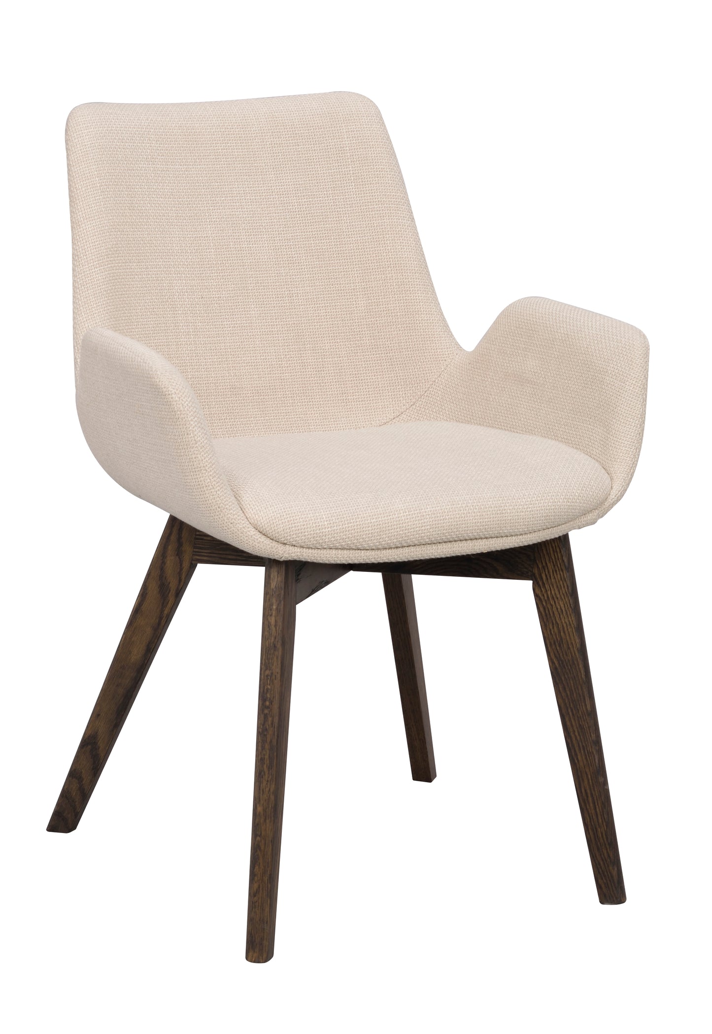Polsterstuhl Drimsdale mit Armlehne, Beige/Braun