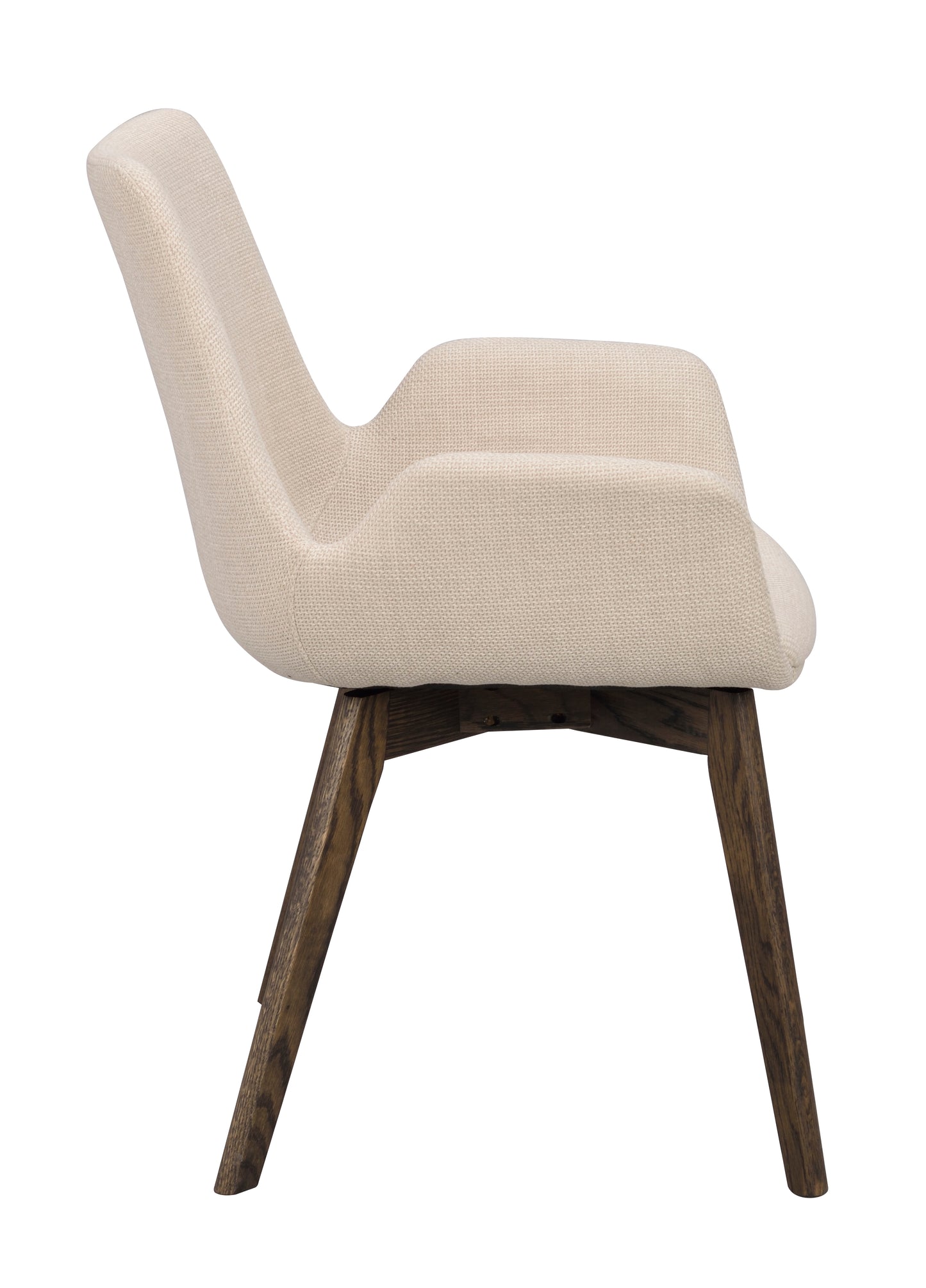 Polsterstuhl Drimsdale mit Armlehne, Beige/Braun