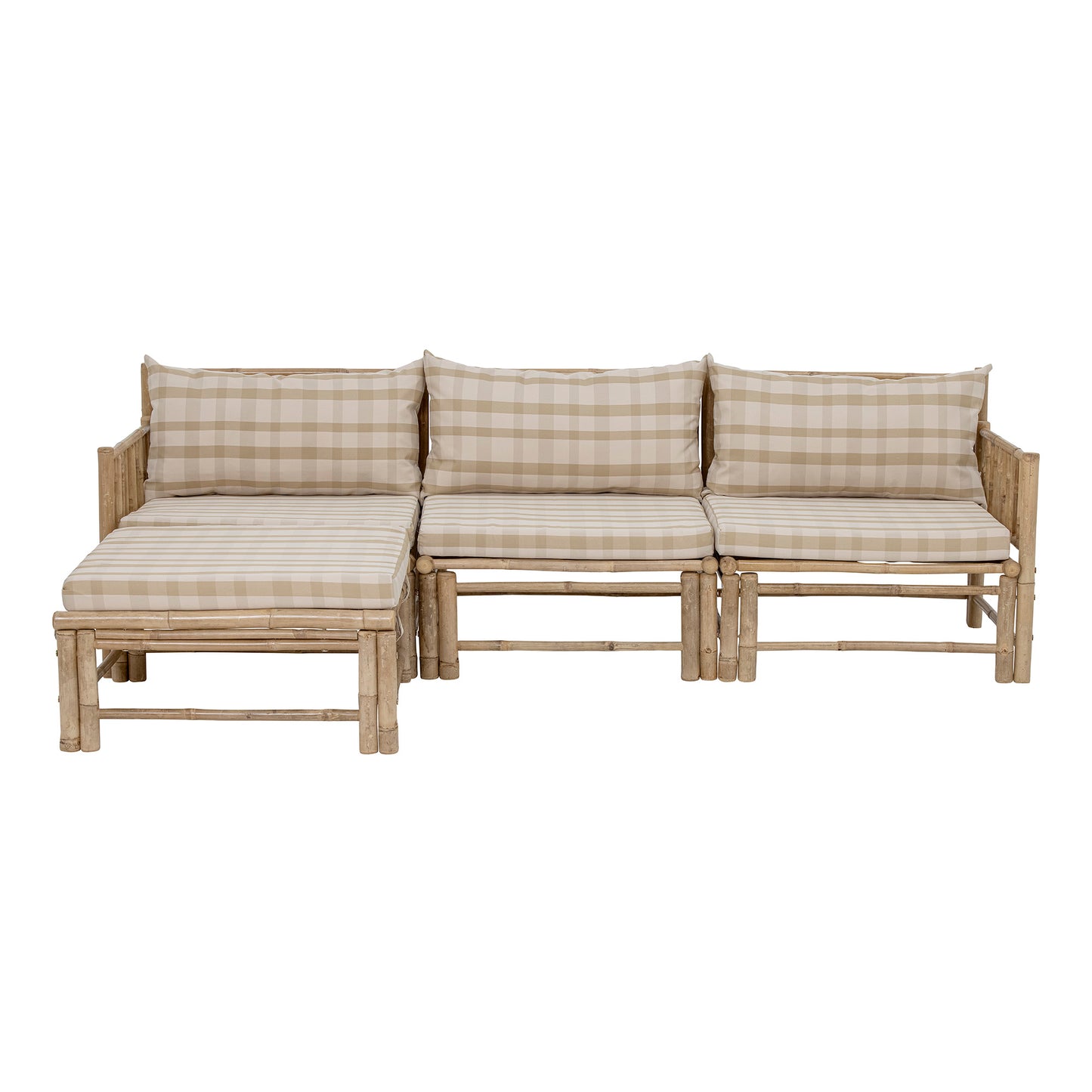 Modul-Sofa linke Ecke Korfu, Natur, Bambus