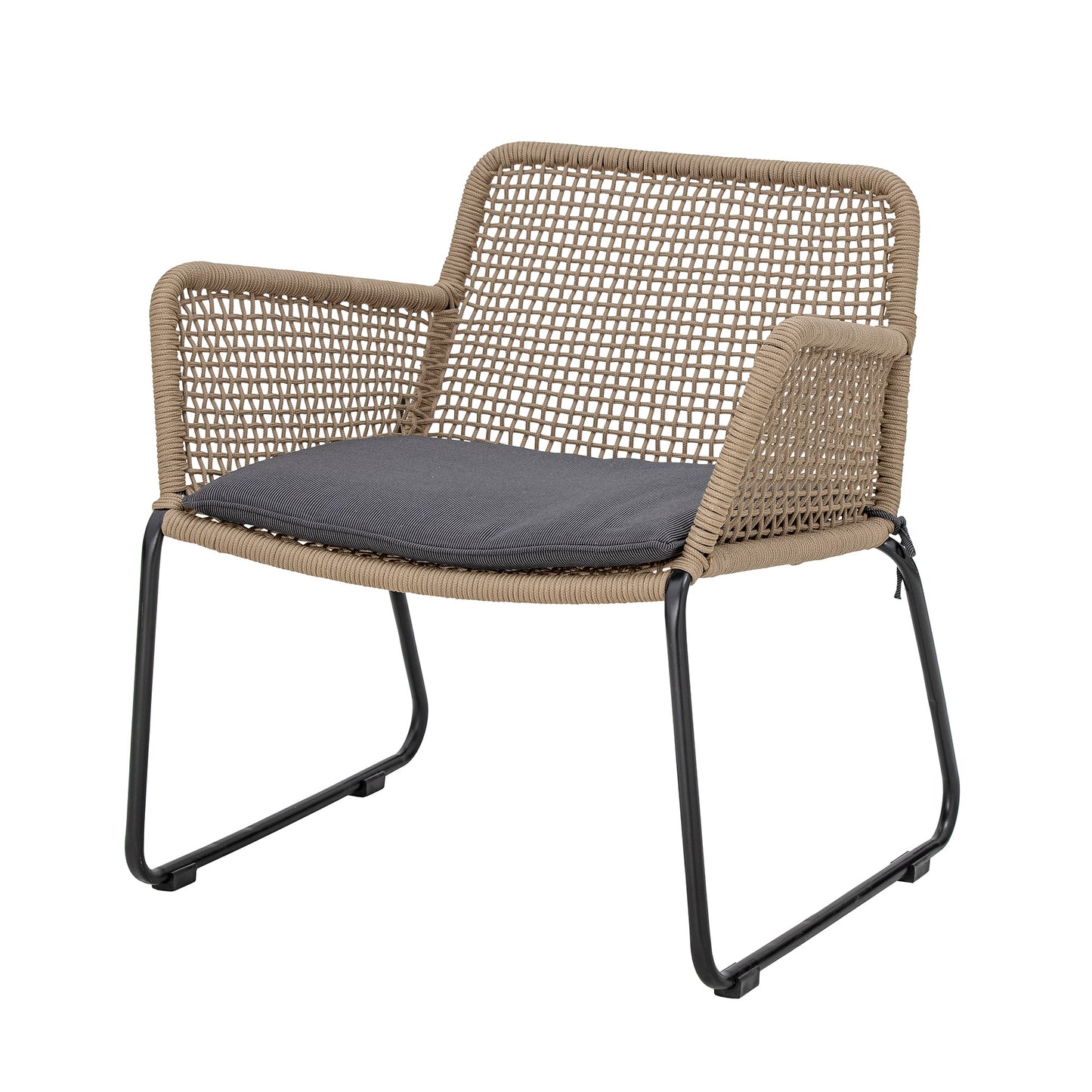 Loungesessel Mundo, Braun, Metall