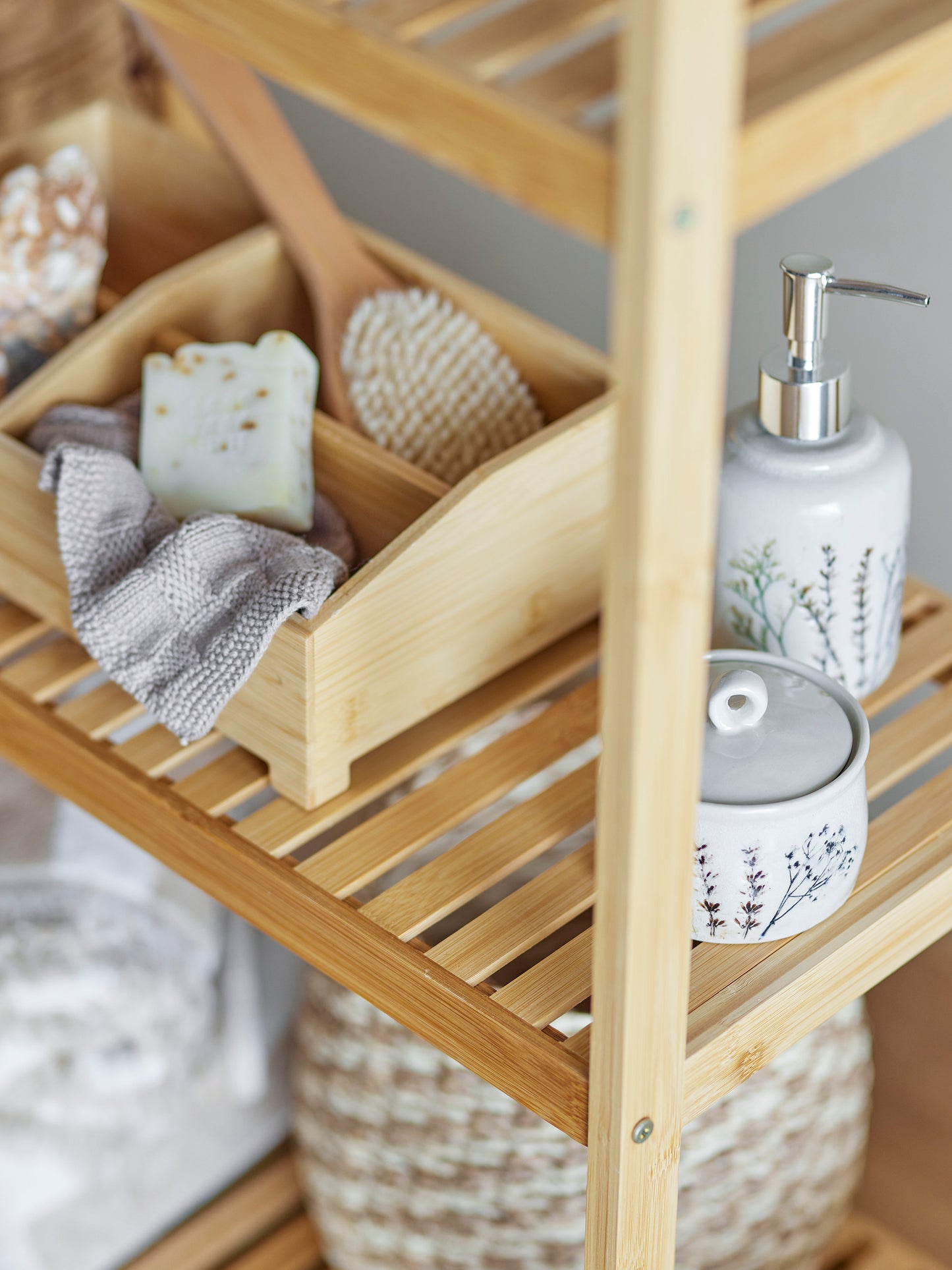 Seifenspender-Set Bea, Natur, Steingut