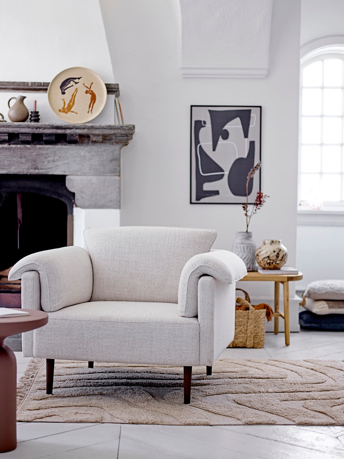 Loungesessel Chesham, Weiß, Polyester