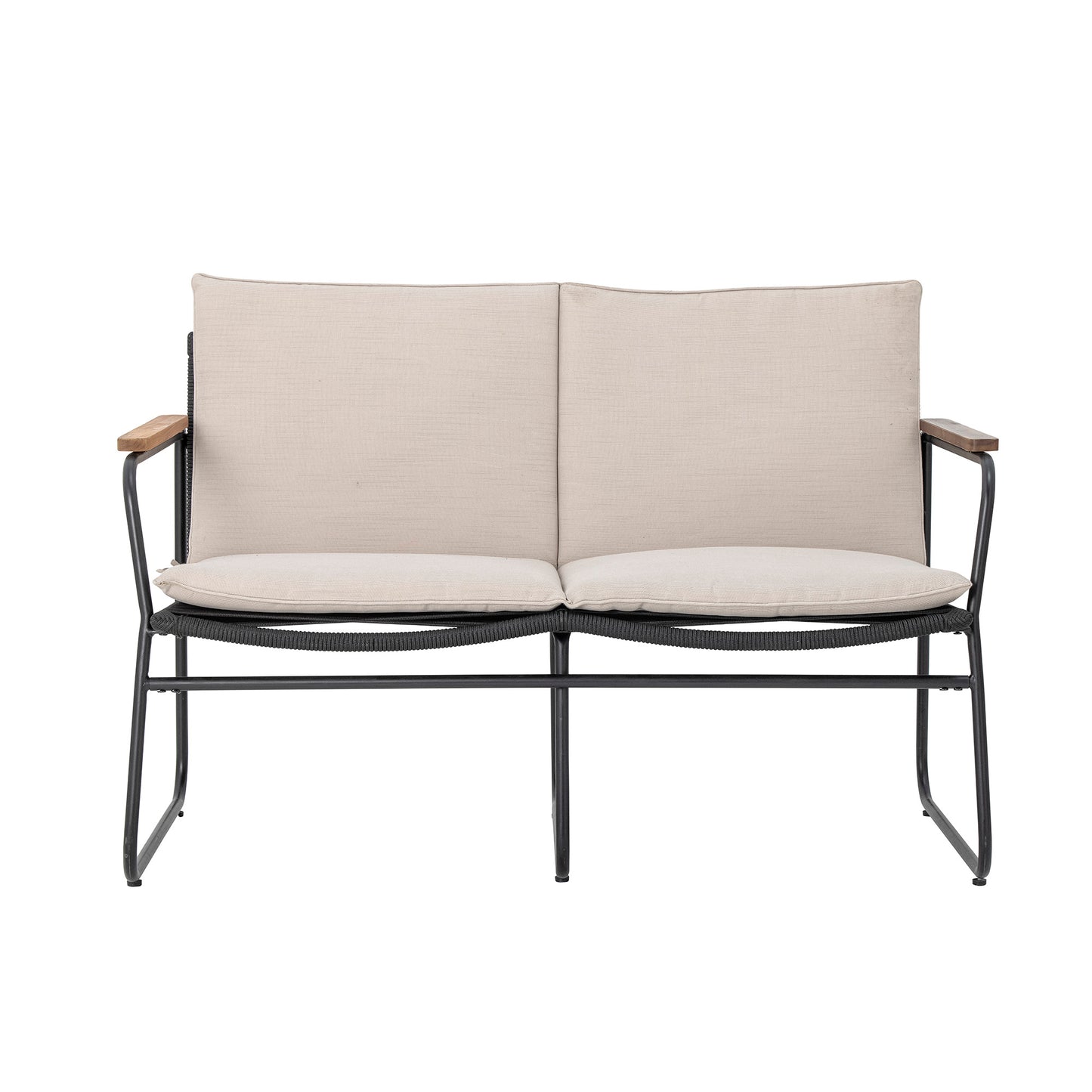 Sofa Hampton, Schwarz, Metall