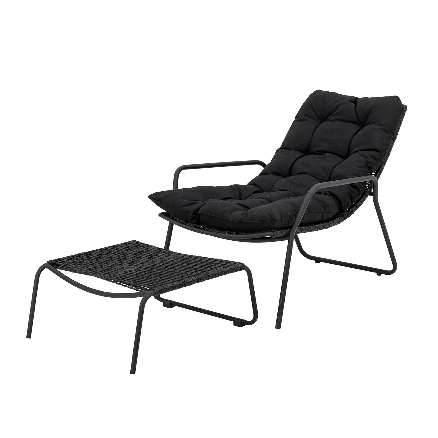 Liegestuhl Boel, Schwarz, Metall