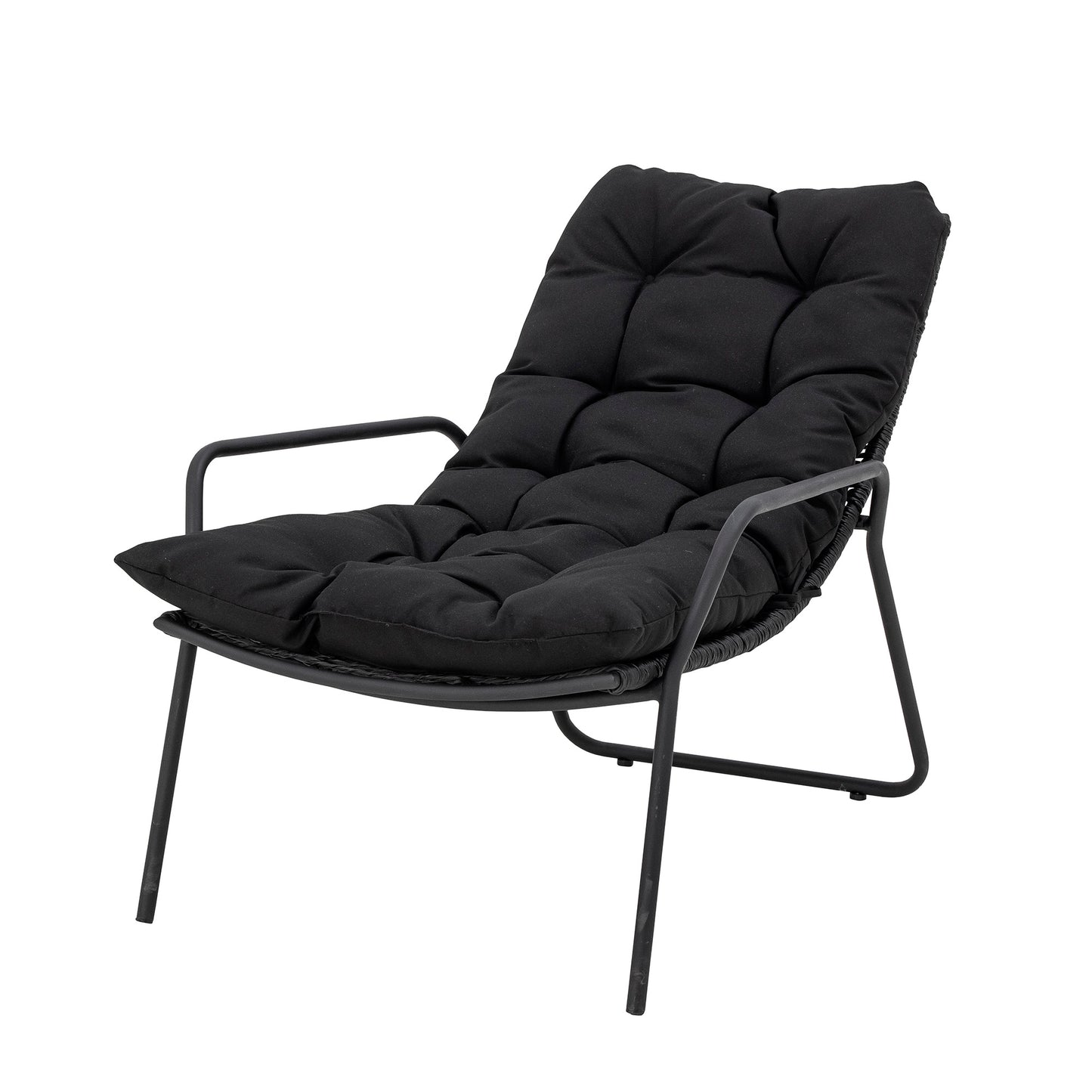 Liegestuhl Boel, Schwarz, Metall
