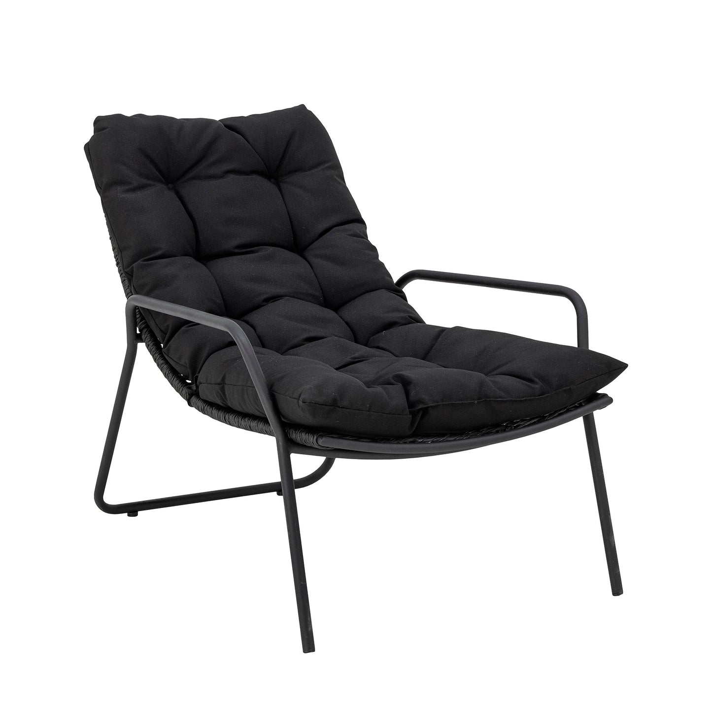 Liegestuhl Boel, Schwarz, Metall