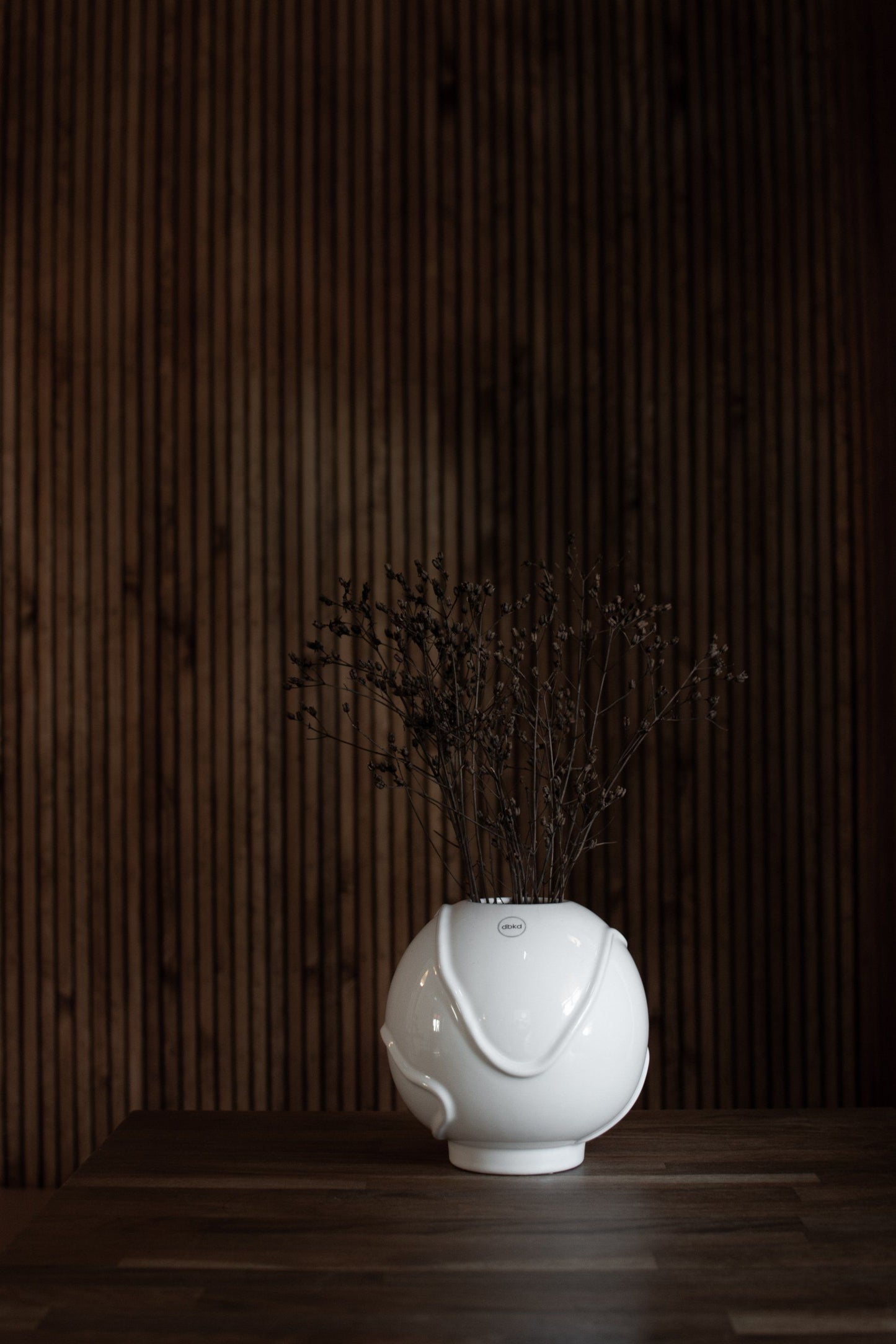 Keramikvase Form, Glänzendes Weiß
