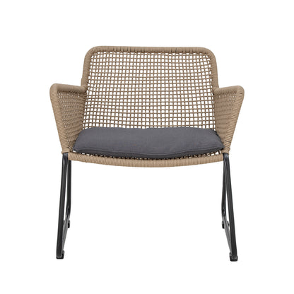 Loungesessel Mundo, Braun, Metall
