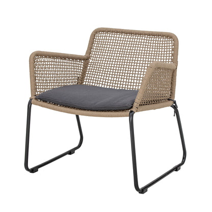 Loungesessel Mundo, Braun, Metall