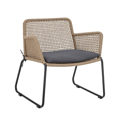 Loungesessel Mundo, Braun, Metall
