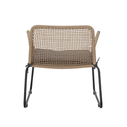 Loungesessel Mundo, Braun, Metall