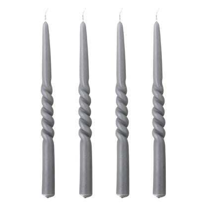 Kerze Twist, Grau, Parafin