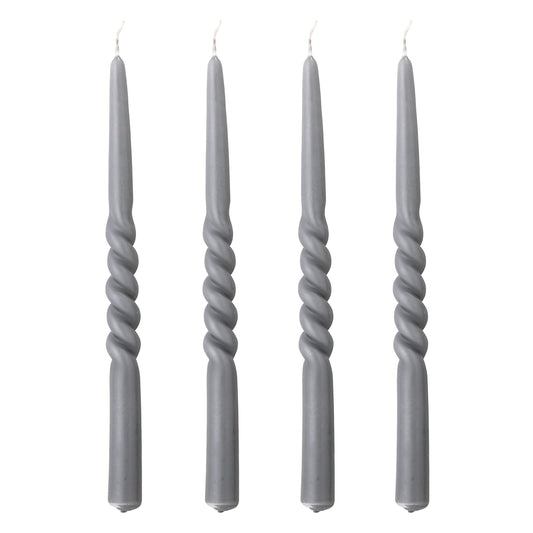 Kerze Twist, Grau, Parafin