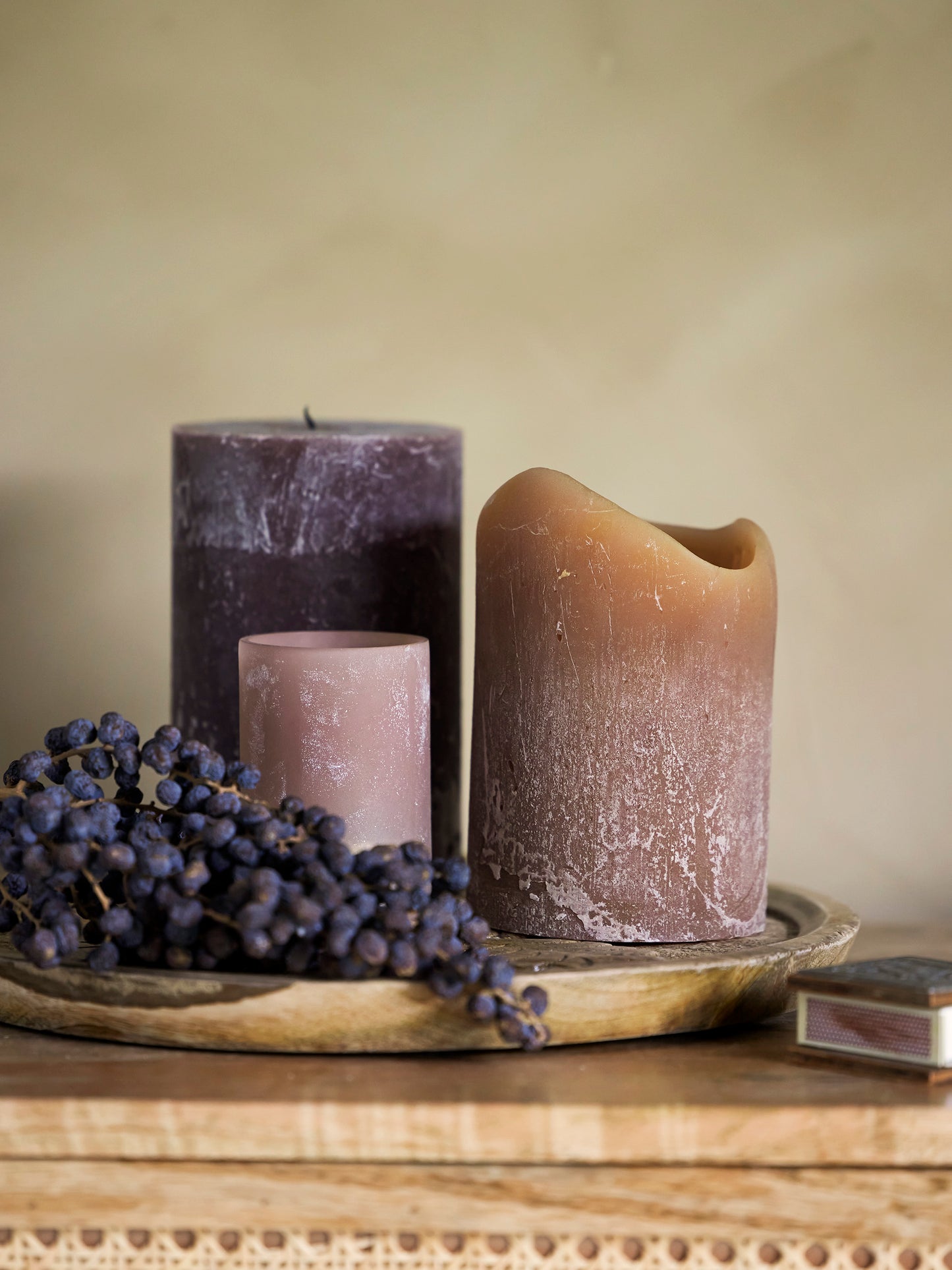 Kerze Rustic, Braun, Parafin
