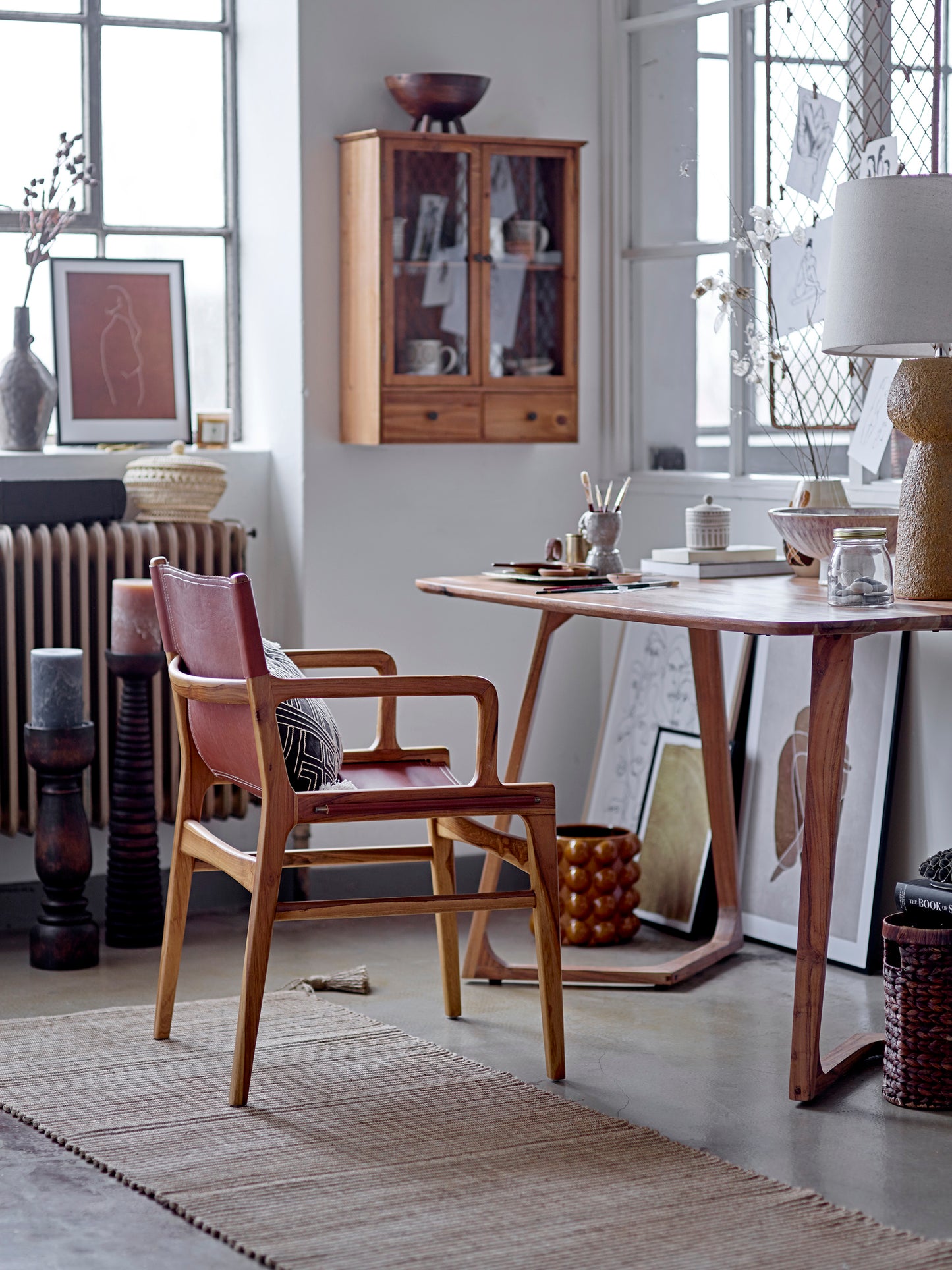 Kerze Rustic, Grau, Parafin