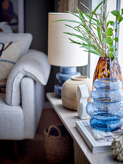 Tischlampe Fabiola, Blue, Glas