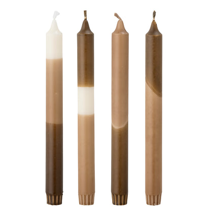 Kerze Dip Dye, Braun, Parafin