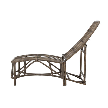 Liegestuhl Dione, Braun, Rattan