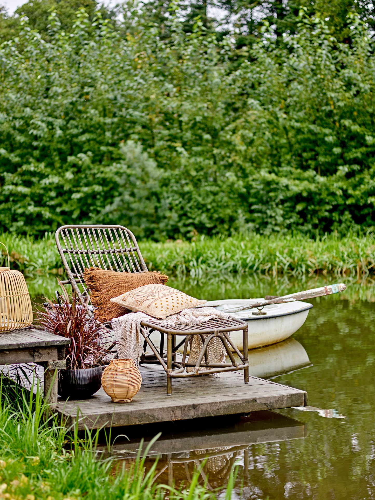 Liegestuhl Dione, Braun, Rattan