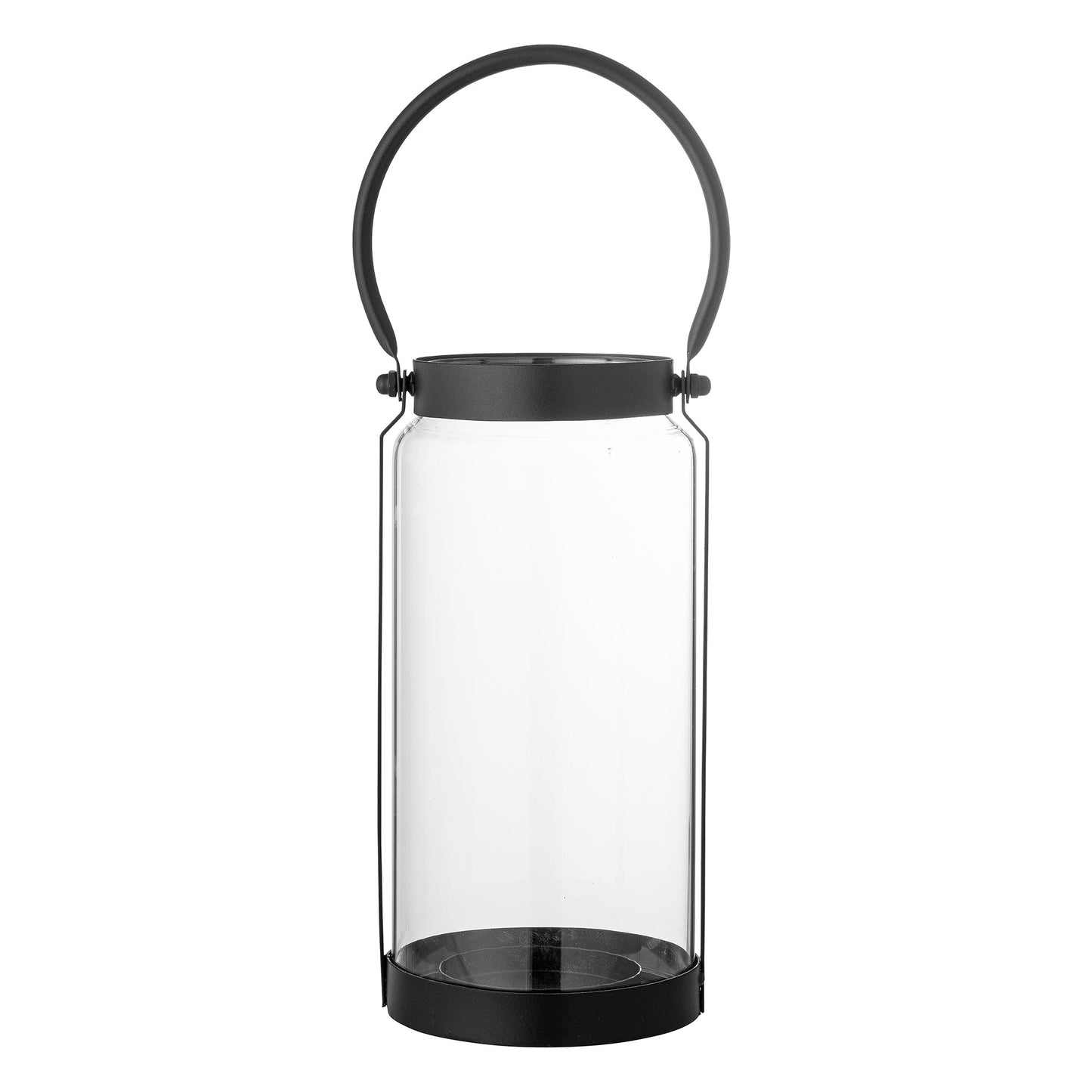 Teelichthalter Danila, Schwarz, Glas