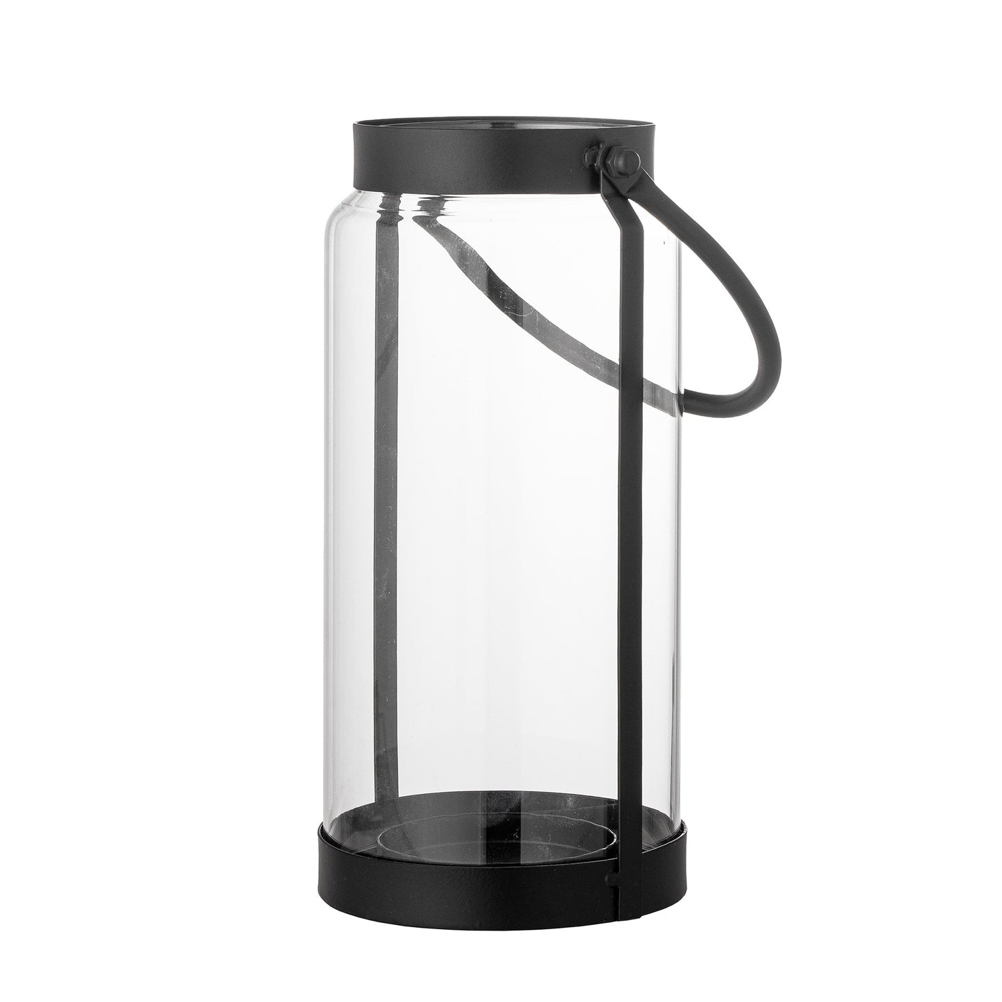 Teelichthalter Danila, Schwarz, Glas