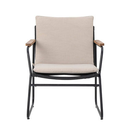 Loungesessel Hampton, Schwarz, Metall
