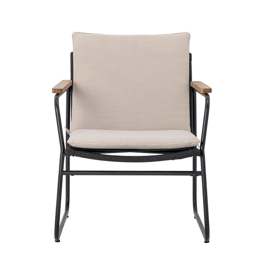 Loungesessel Hampton, Schwarz, Metall