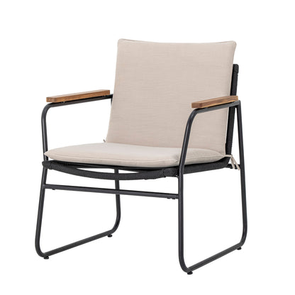 Loungesessel Hampton, Schwarz, Metall