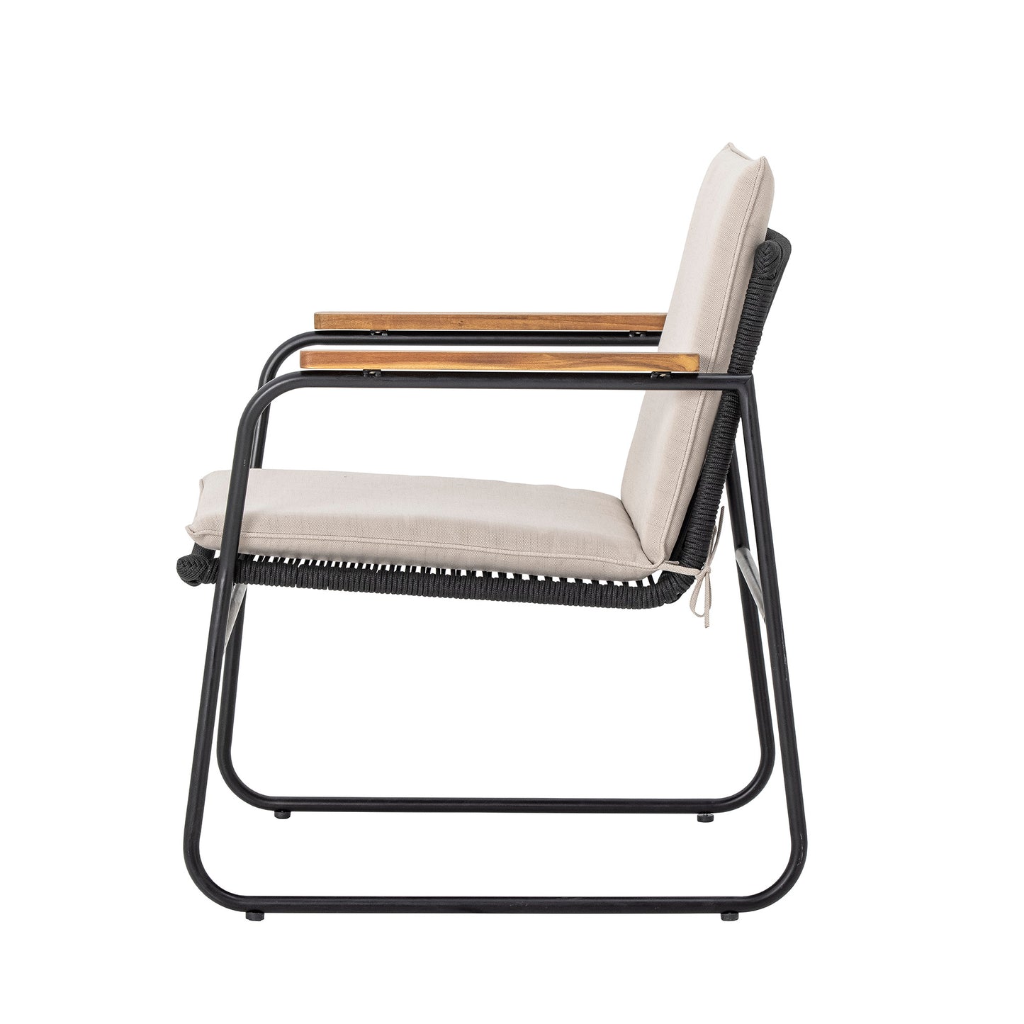 Loungesessel Hampton, Schwarz, Metall