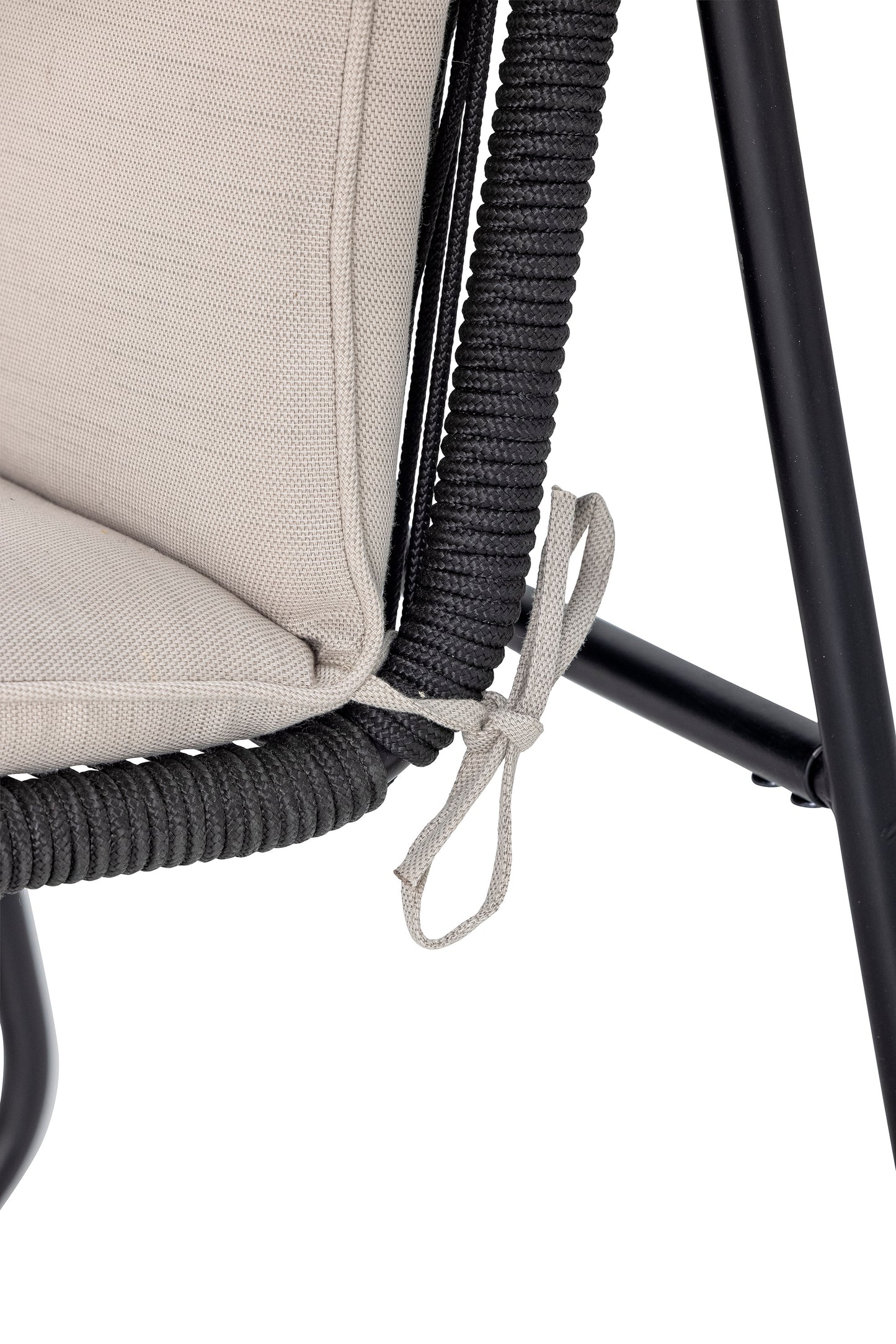Loungesessel Hampton, Schwarz, Metall