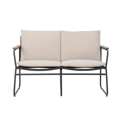 Sofa Hampton, Schwarz, Metall