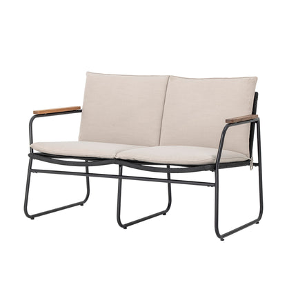 Sofa Hampton, Schwarz, Metall