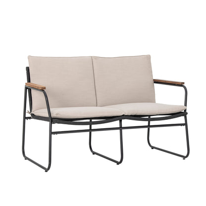 Sofa Hampton, Schwarz, Metall