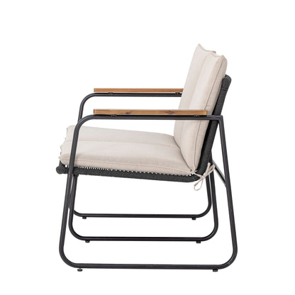 Sofa Hampton, Schwarz, Metall