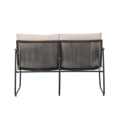 Sofa Hampton, Schwarz, Metall