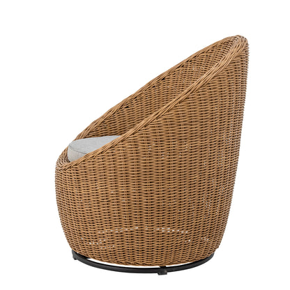 Loungesessel Roccas, Braun, Polyrattan