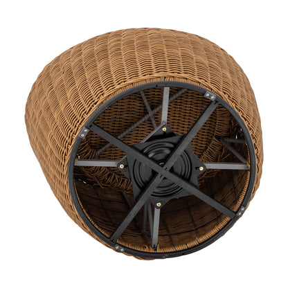 Loungesessel Roccas, Braun, Polyrattan