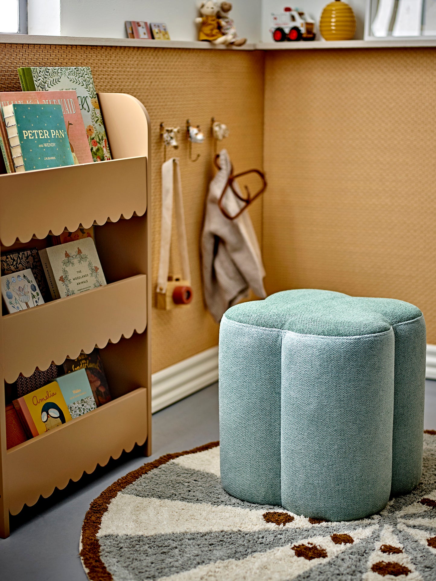 Pouf Sissel, Grün, Polyester