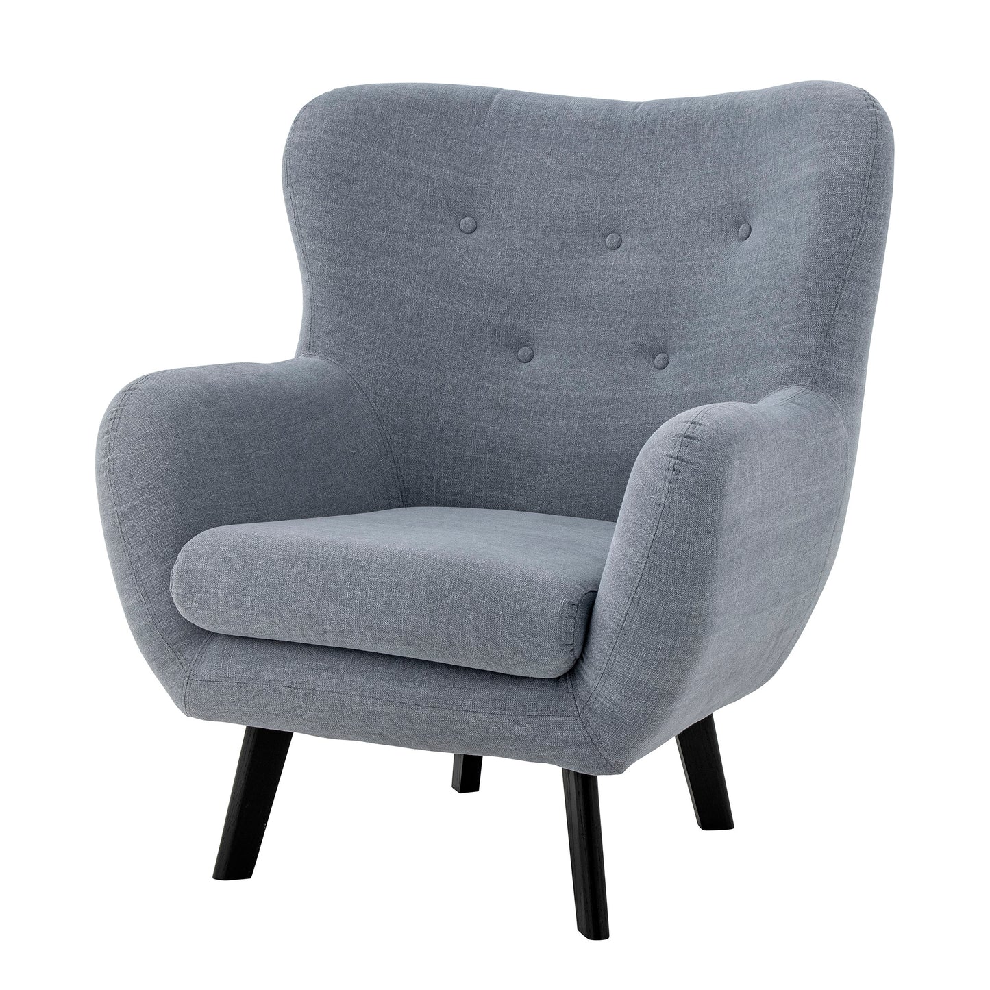 Loungesessel Beau, Blue, Baumwolle