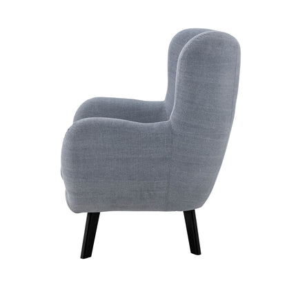 Loungesessel Beau, Blue, Baumwolle