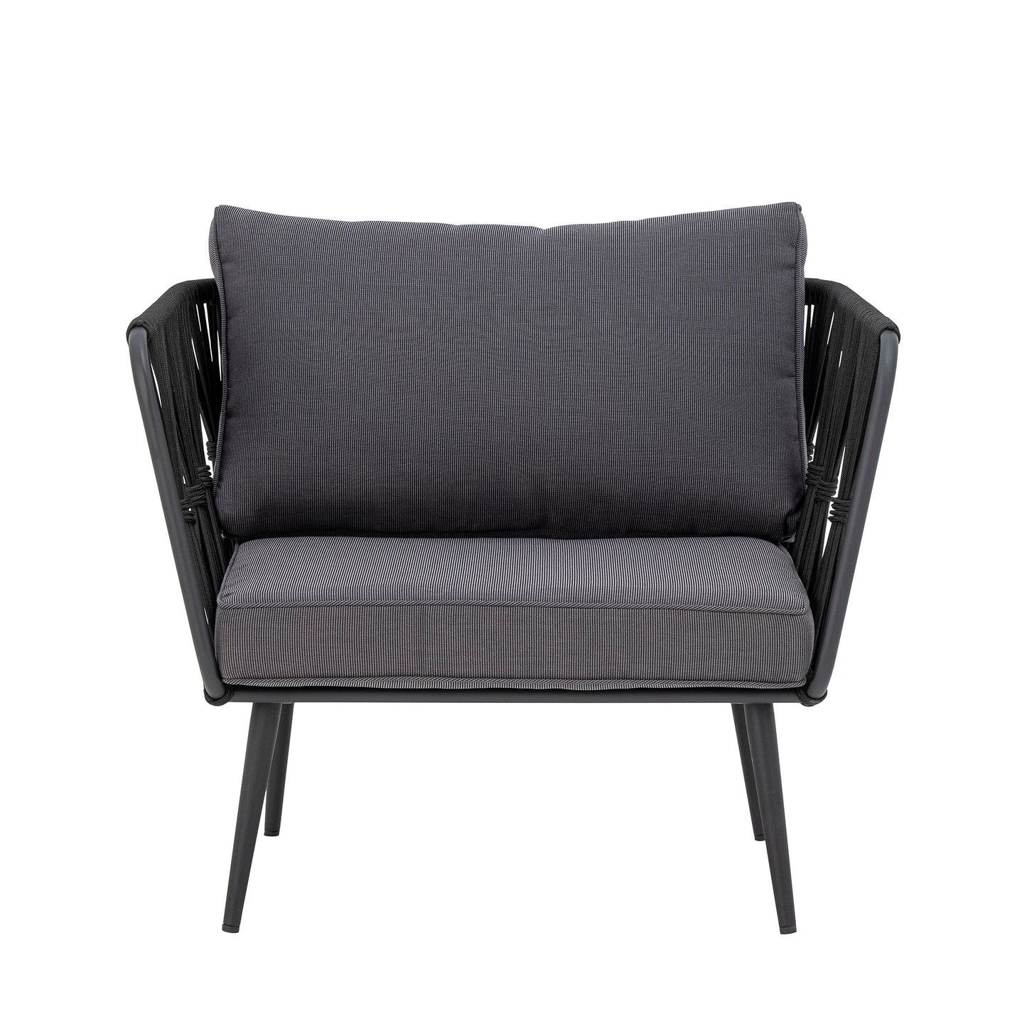 Loungesessel Pavone, Schwarz, Metall