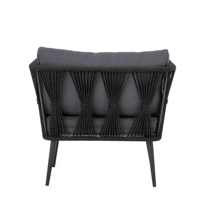 Loungesessel Pavone, Schwarz, Metall