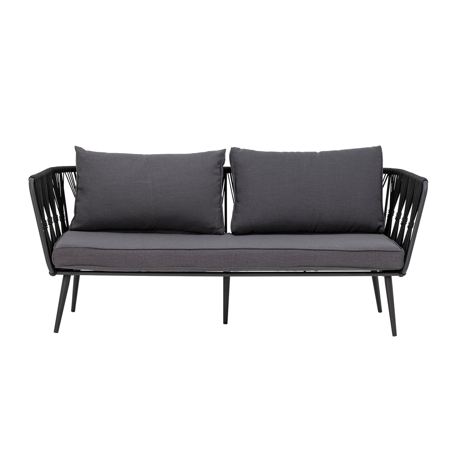 Sofa Pavone, Schwarz, Metall