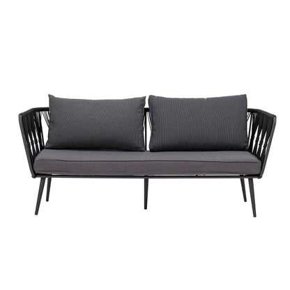 Sofa Pavone, Schwarz, Metall