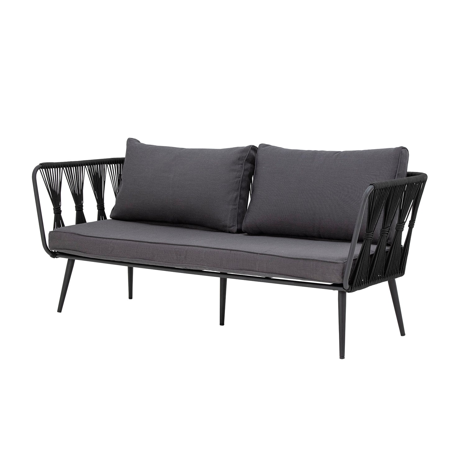 Sofa Pavone, Schwarz, Metall