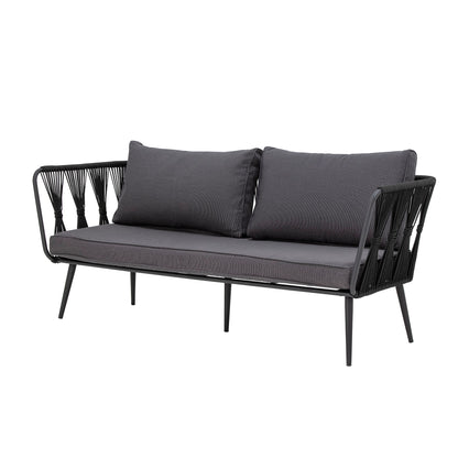 Sofa Pavone, Schwarz, Metall