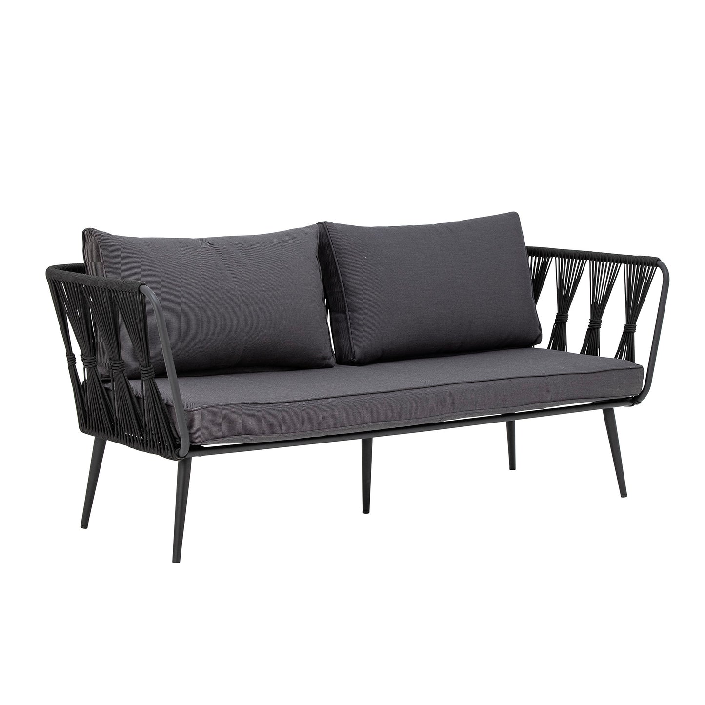 Sofa Pavone, Schwarz, Metall