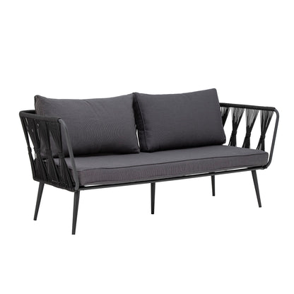 Sofa Pavone, Schwarz, Metall