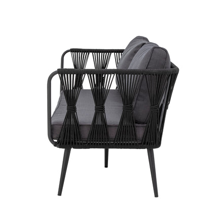 Sofa Pavone, Schwarz, Metall